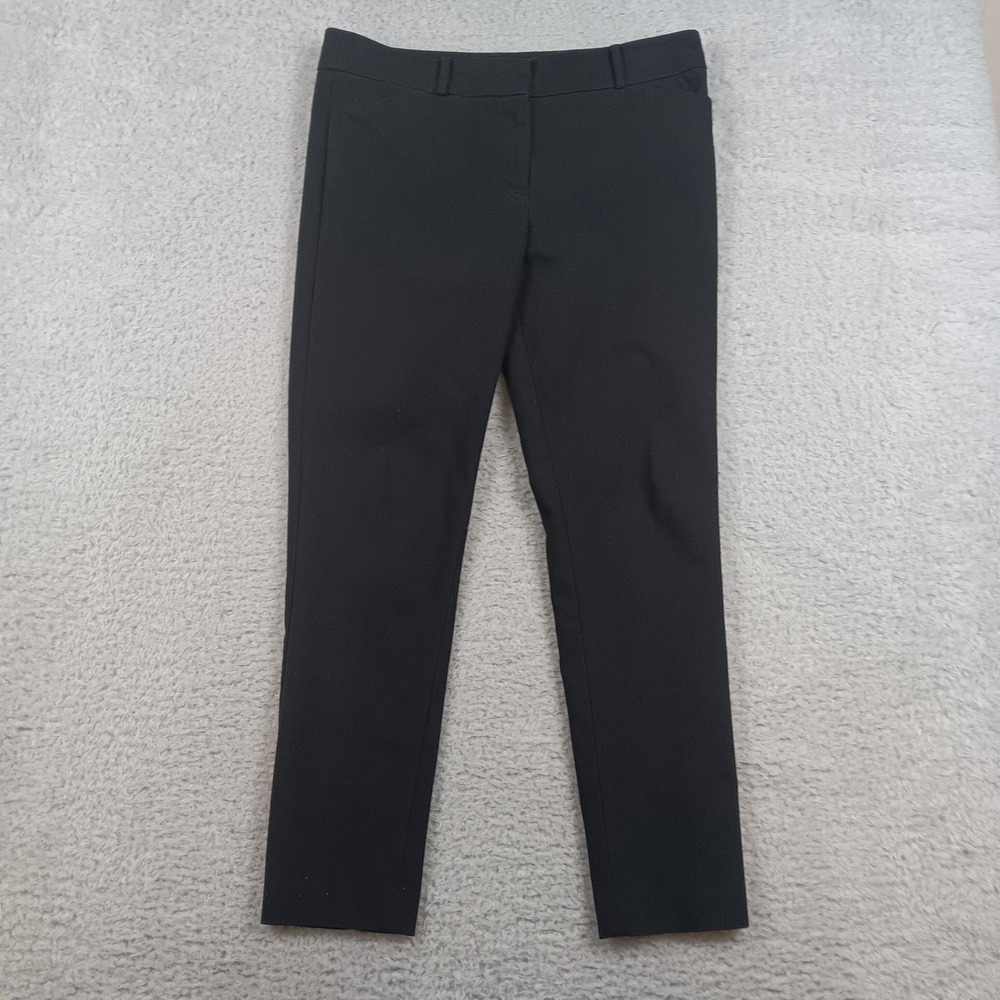 LOFT Pant Marisa Skinny Women 10T Black Stretch Mid Rise Twill Dress Pant